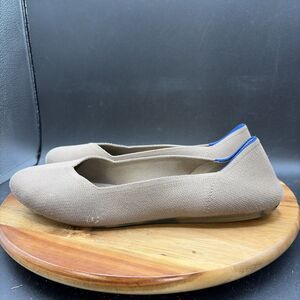 Rothy’s The Flat Round Toe Womens Size 12 Ballet Flats Tan Slip on Shoes